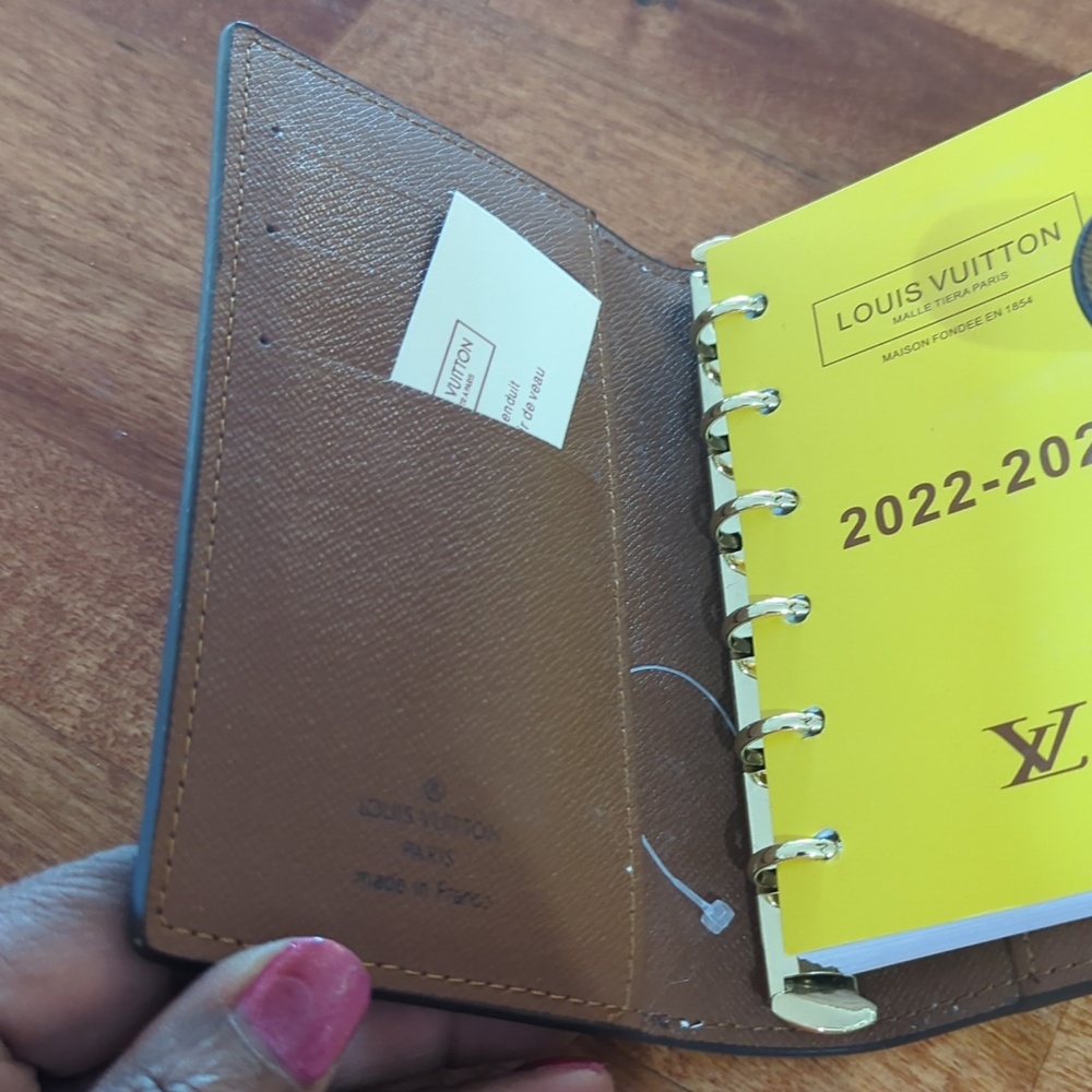 LV monogram agenda wallet in Brown and Dark Brown - Picture 2 of 10